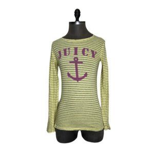 Y2K Vintage Juicy Couture Long sleeve Striped Anchor Tee Juicy